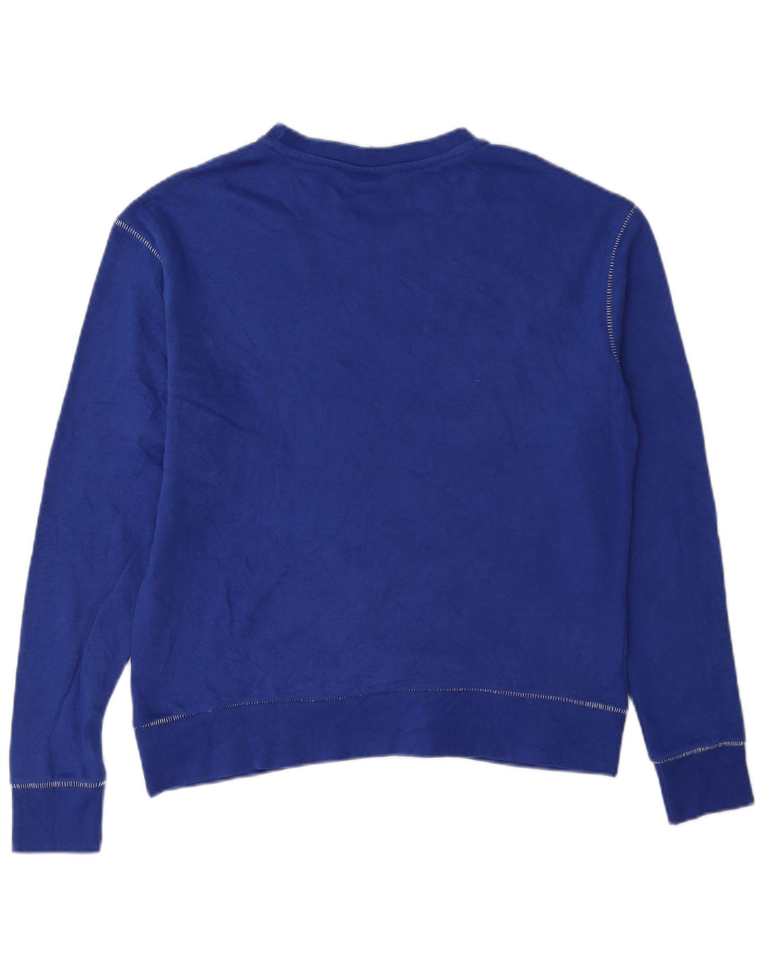 Champion Sweat-shirt surdimensionné graphique pour femme UK 10 petit coton bleu