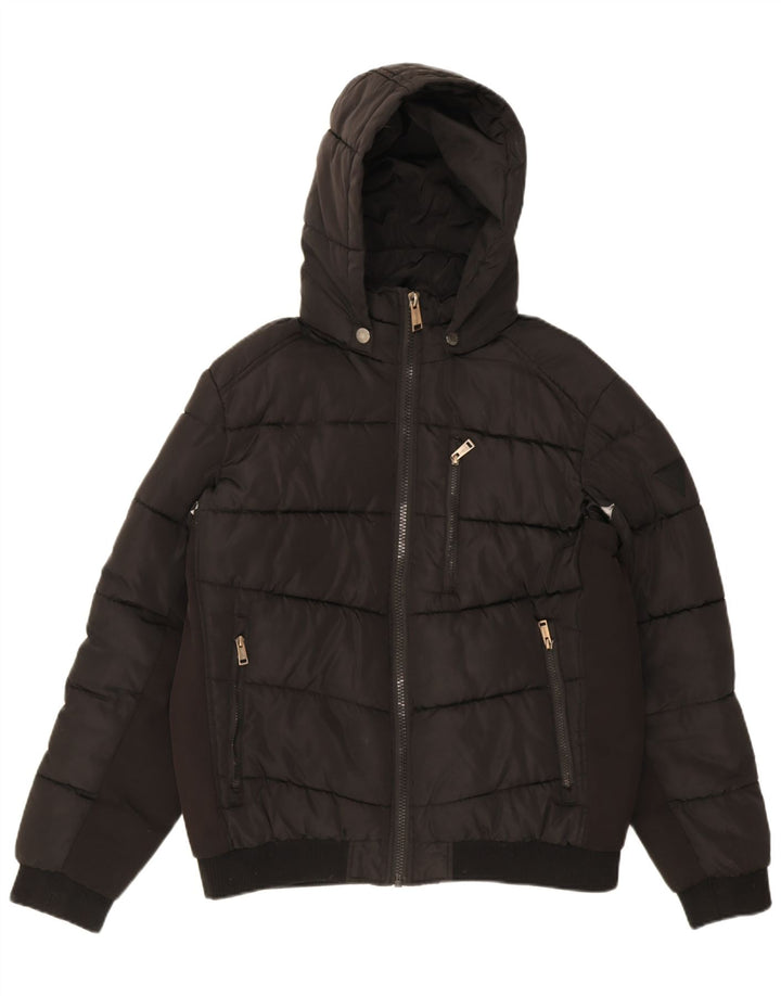 Guess Veste matelassée à capuche pour hommes UK 42 XL Noir Polyester