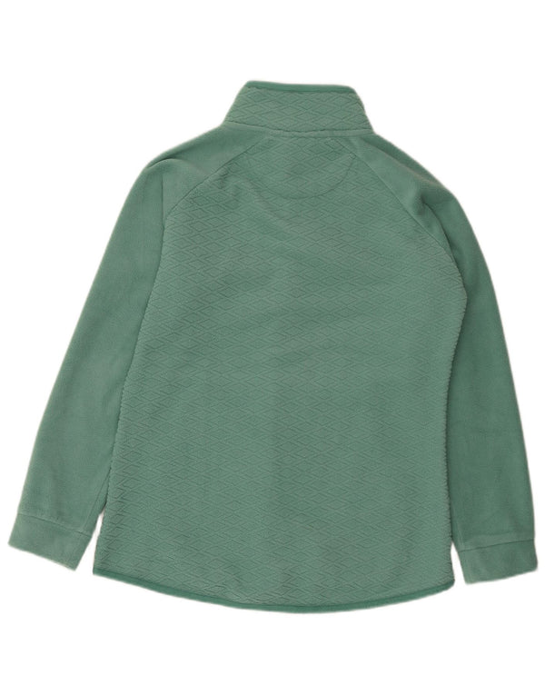 Weird Fish Womens Oversized Fleece Jacket UK 10 Small Green Polyester