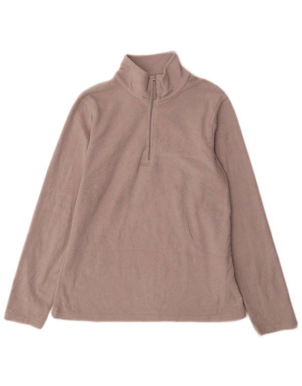 Mountain Warehouse Pull Polaire à Col Zippé Homme Gris Moyen
