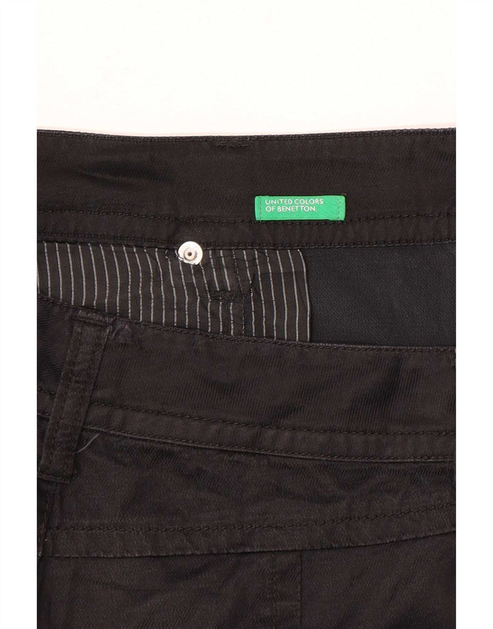 Benetton Short Décontracté Femme Moyen W30 Noir