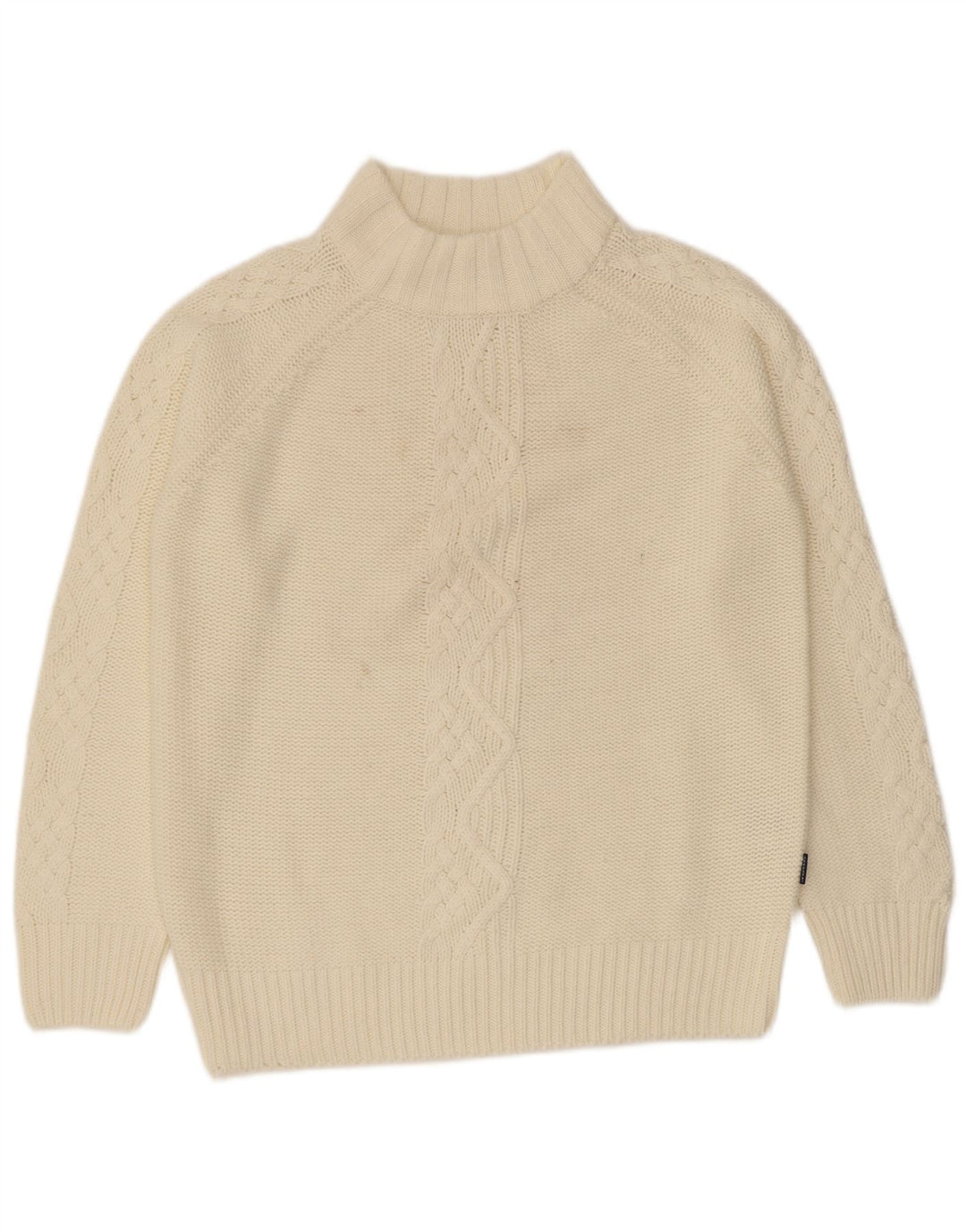 Carrera Pull col roulé pour femme UK 14 Medium Off White Acrylique