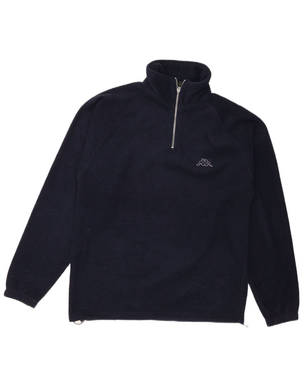 Kappa Pull Polaire Col Zippé Homme Bleu Marine Moyen Polyester