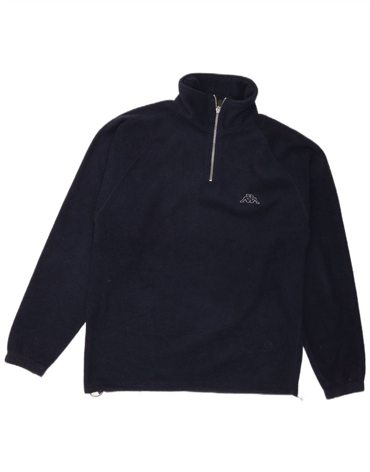 Kappa Pull Polaire Col Zippé Homme Bleu Marine Moyen Polyester