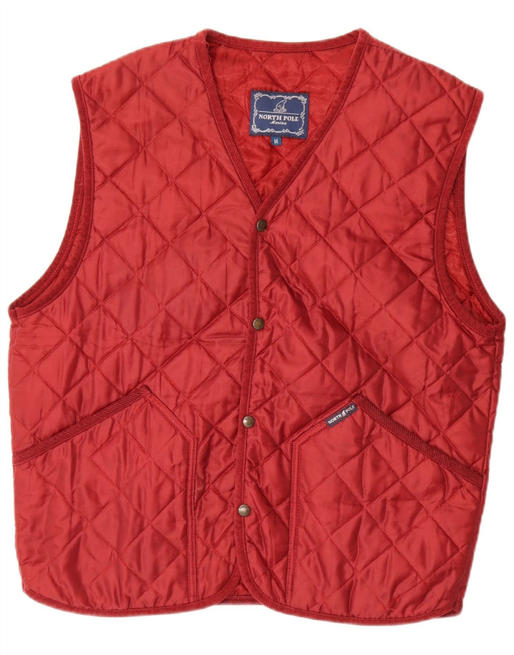North Pole Gilet matelassé pour homme UK 38 Medium Rouge Nylon
