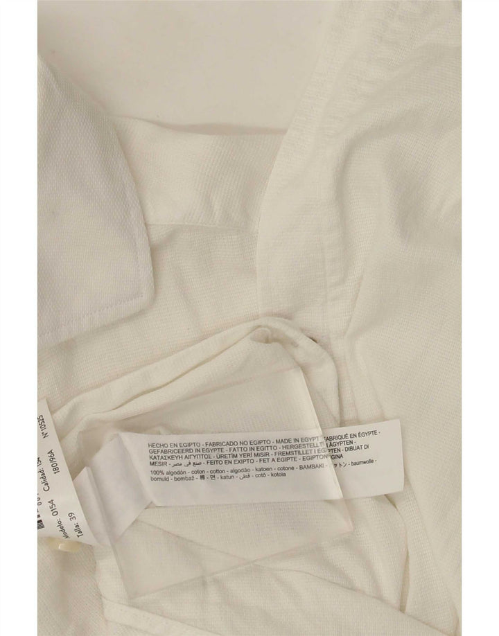 Massimo Dutti Chemise Homme Taille 39 Coton Blanc Moyen