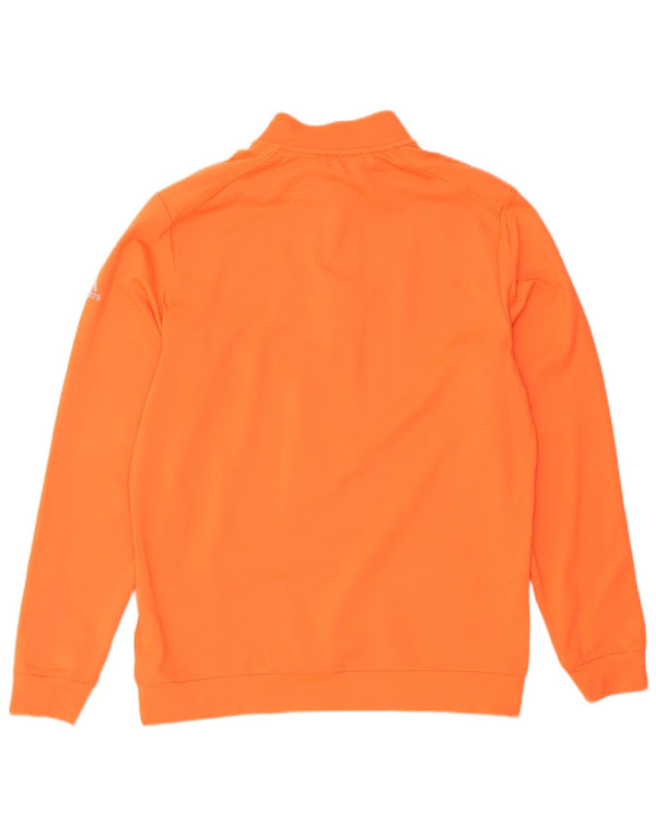 Adidas Sweat-shirt à col zippé pour homme Orange moyen Polyester