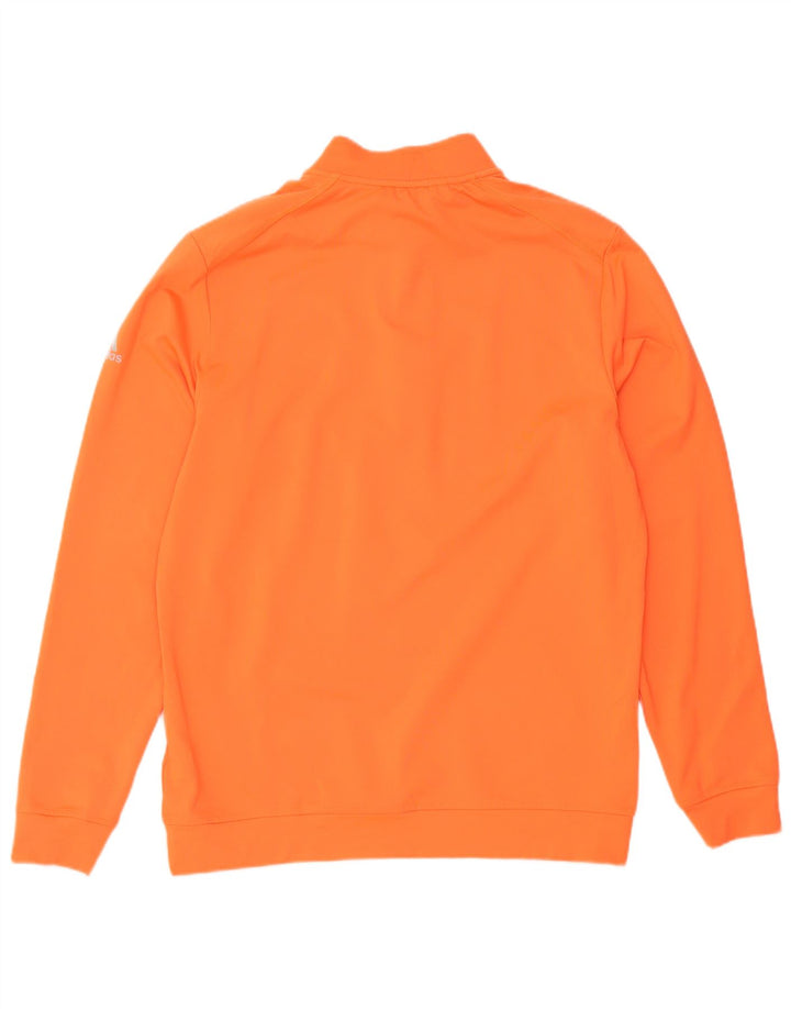 Adidas Sweat-shirt à col zippé pour homme Orange moyen Polyester