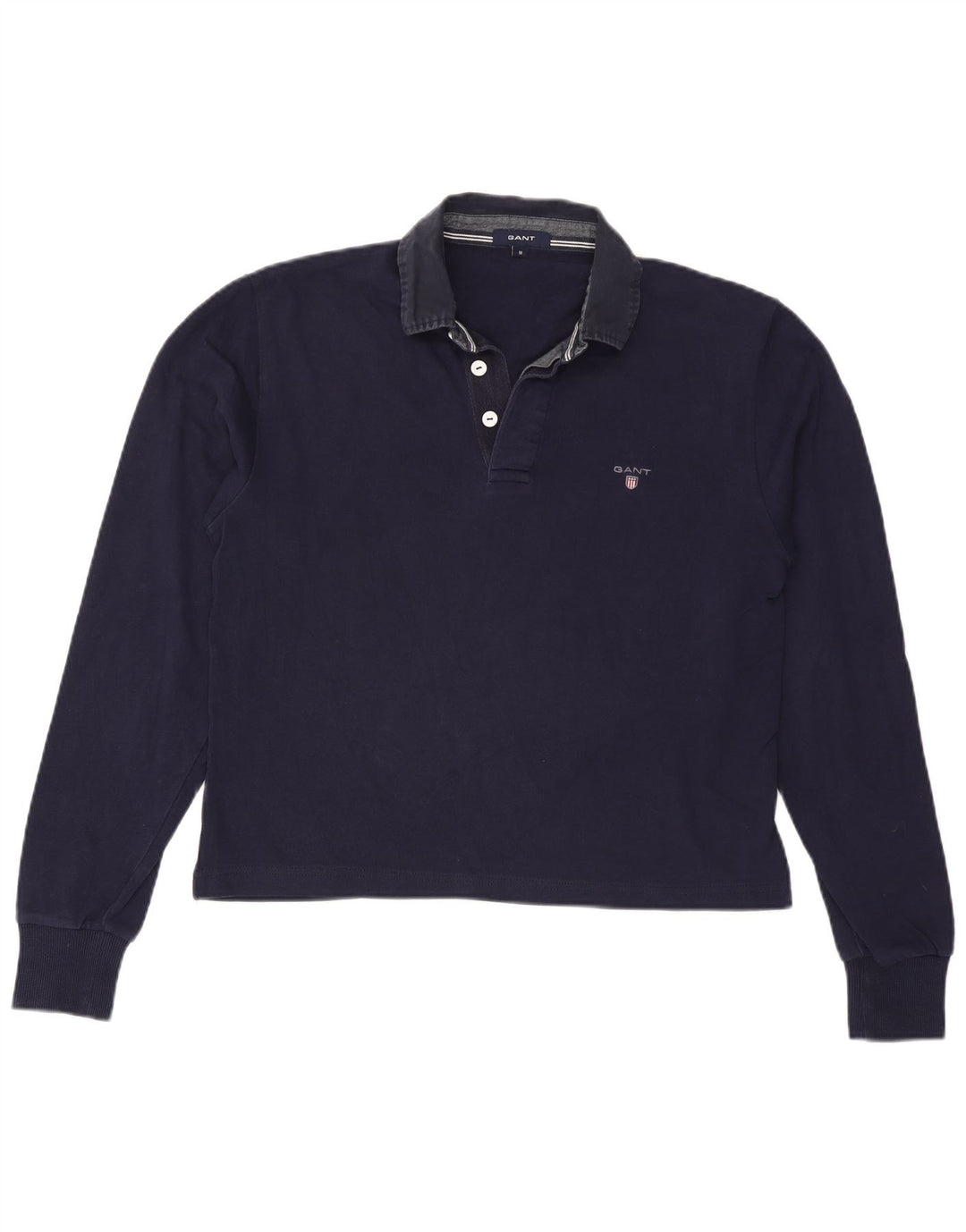 GANT Polo surdimensionné à manches longues pour femme UK 14 Bleu marine moyen