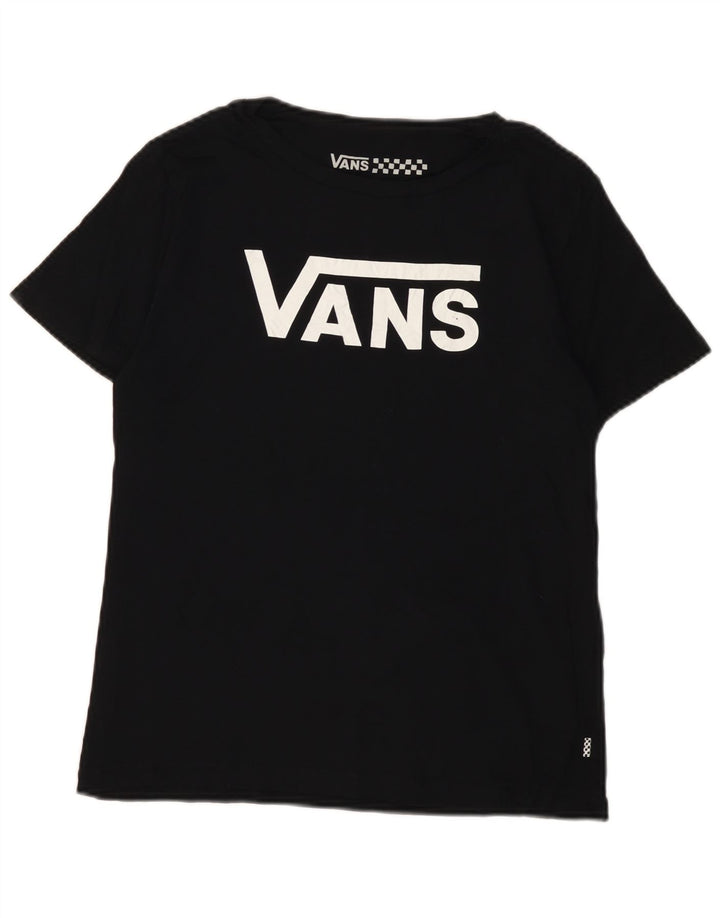 VANS T-shirt graphique pour femme UK 12 Noir moyen