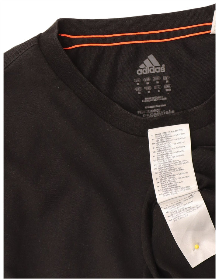 Adidas T-shirt graphique pour homme en coton noir moyen