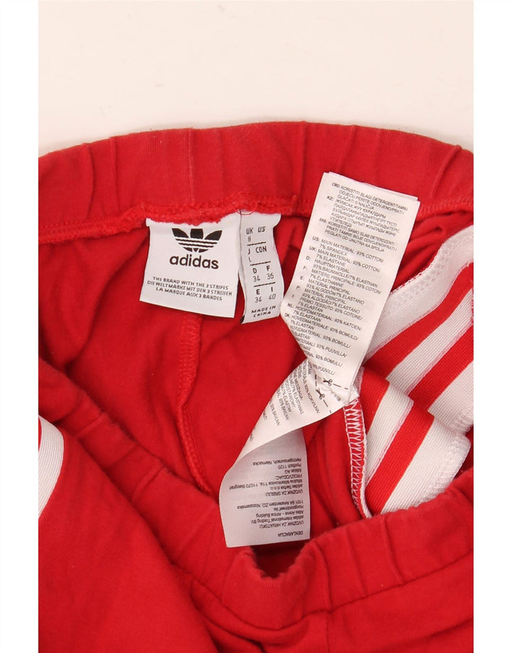 Adidas Leggings graphiques pour femmes UK 8 petit coton rouge