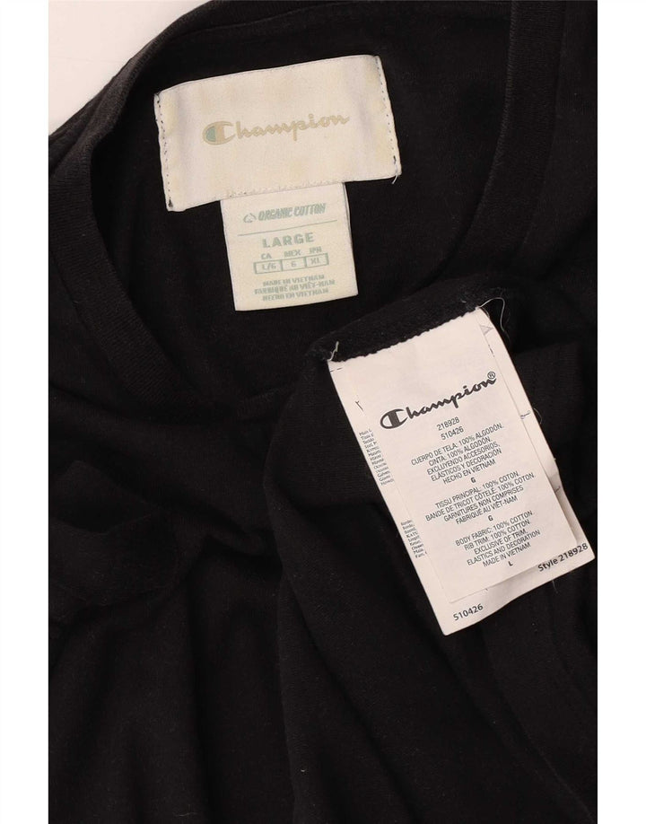 Champion T-Shirt Homme Haut Large Noir Coton