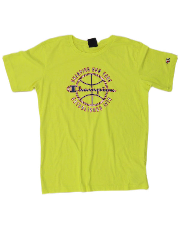 Champion T-Shirt Graphique Garçon 13-14 ans XL Vert Coton
