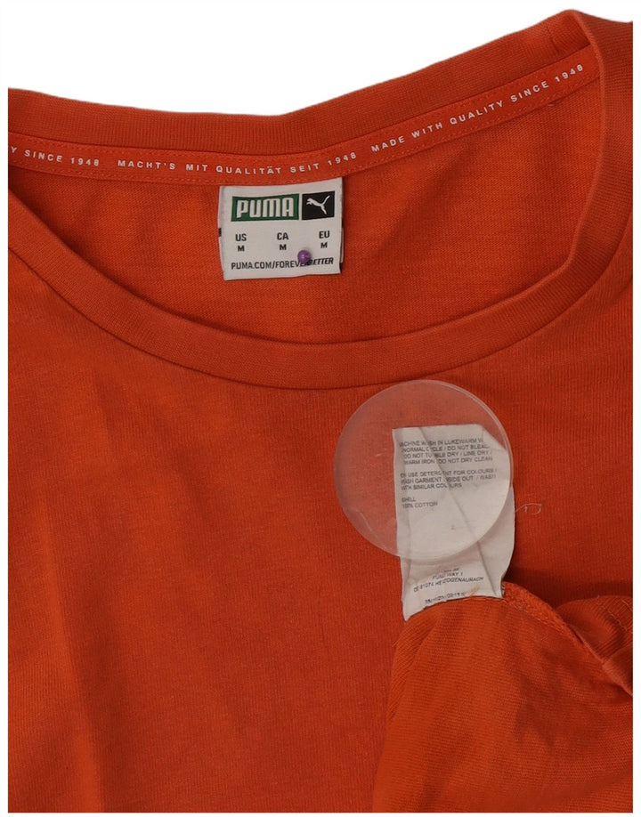 Puma T-Shirt Homme Orange Moyen Coton