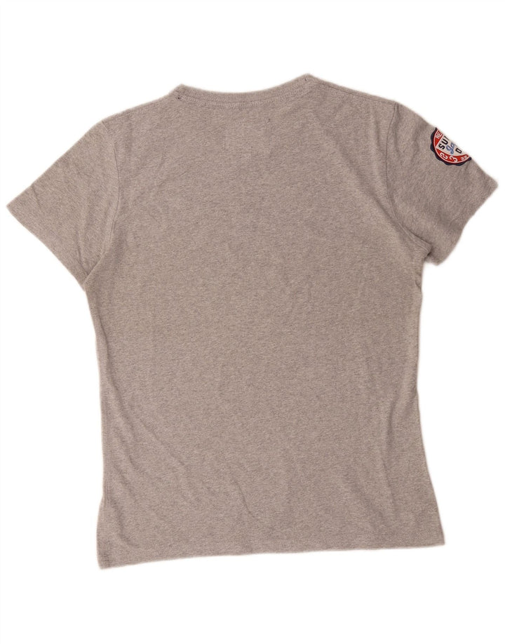 Superdry T-Shirt Graphique Homme Gris Moyen Coton