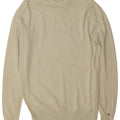 Tommy Hilfiger Pull à col rond sur mesure pour homme en laine blanc cassé moyen