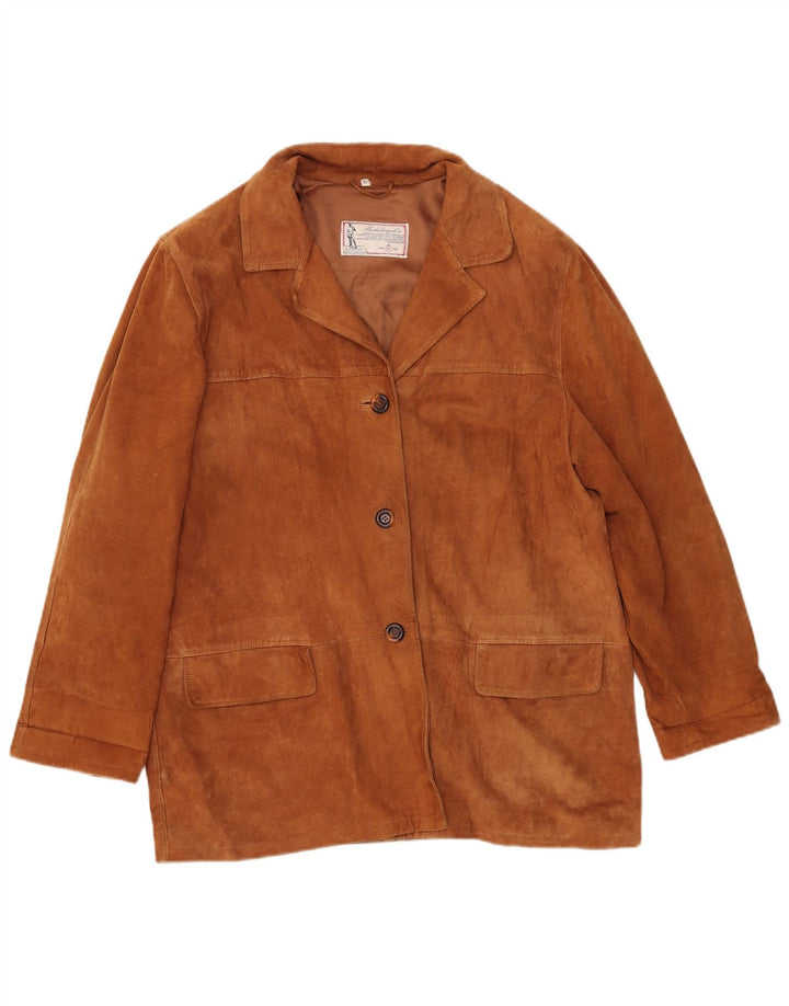 MICHELANGELO Veste en Daim Femme IT 48 XL Cuir Marron