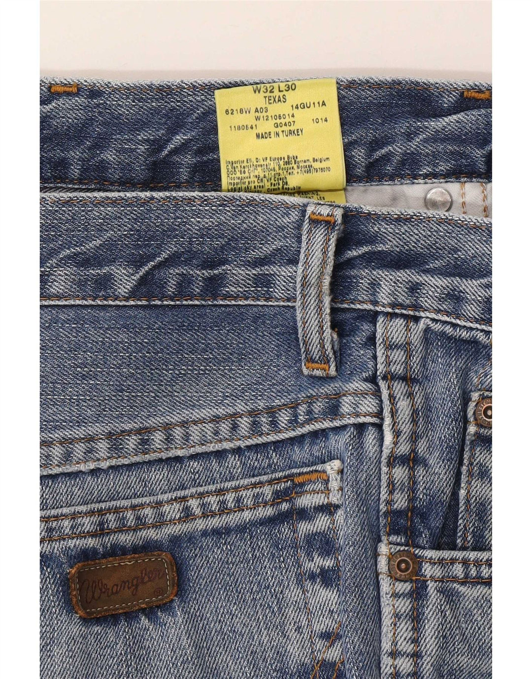 Wrangler Jean Droit Texas Homme W32 L27 Bleu Coton