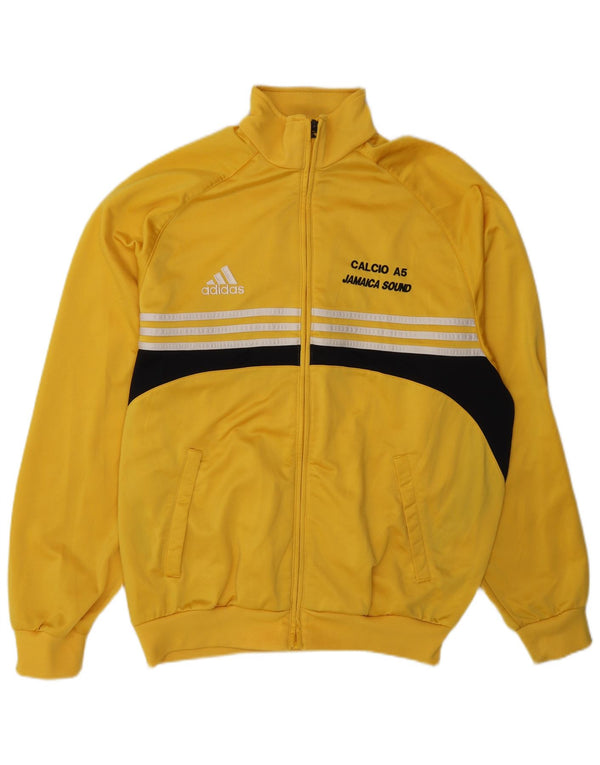 Adidas Veste de survêtement graphique pour homme UK 44/46 Large Jaune Colorblock
