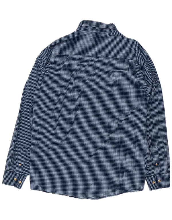 Wrangler Mens Shirt XL Blue Gingham Cotton
