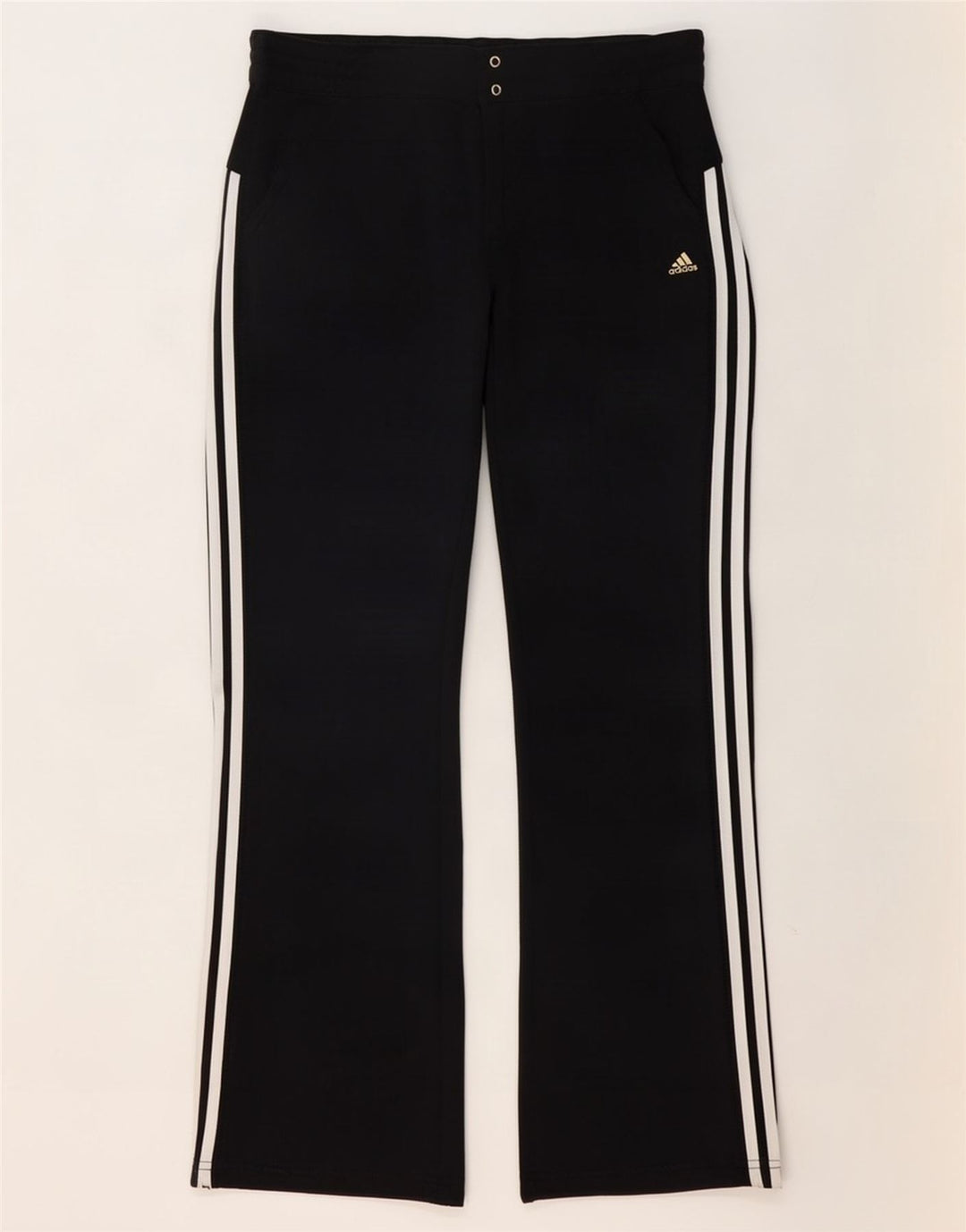 Adidas Pantalon Femme UK 16 Large W36 L30 Noir Polyester