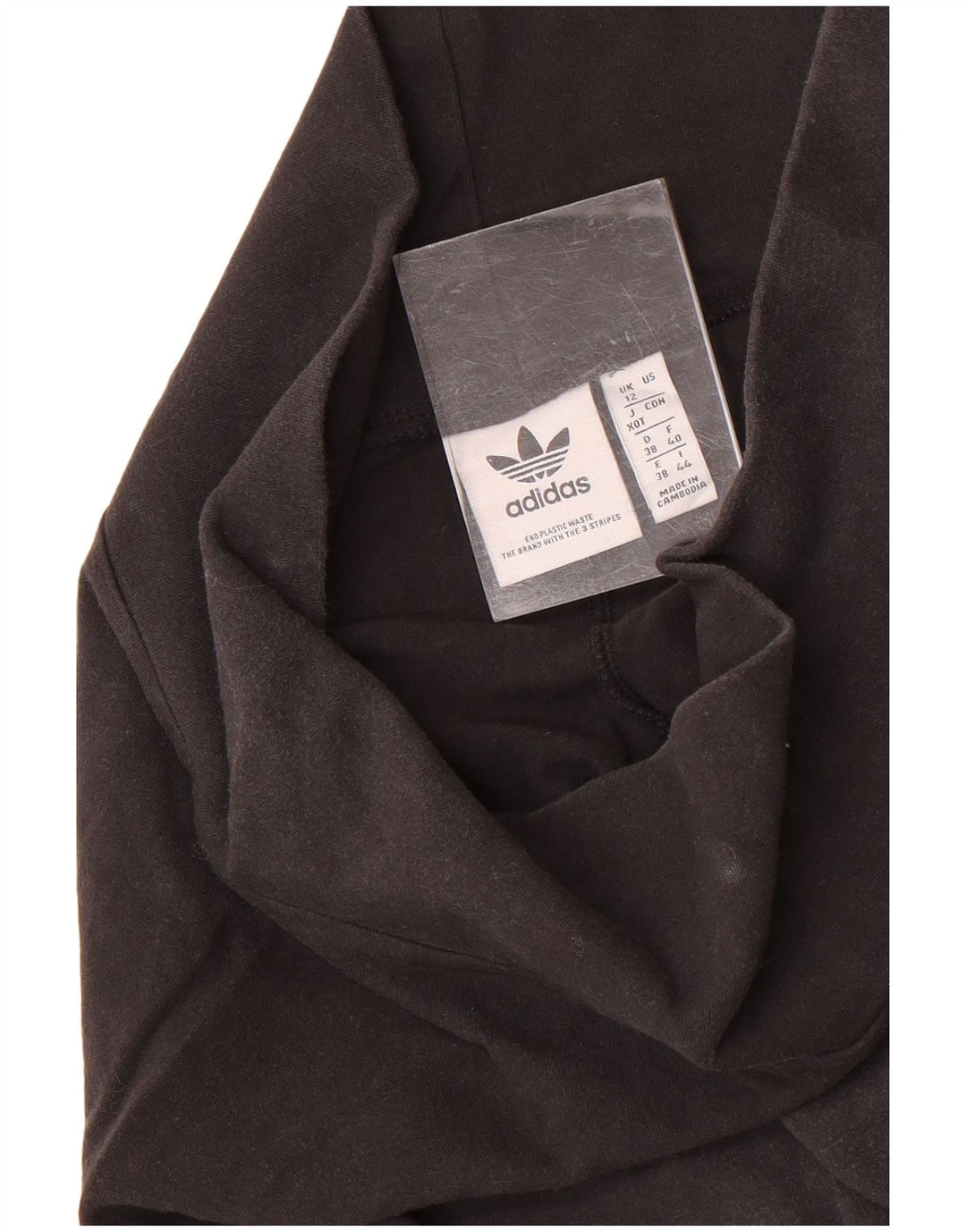 ADIDAS Leggings Femme UK 12 Moyen Noir