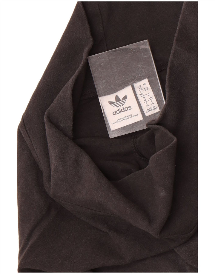 ADIDAS Leggings Femme UK 12 Moyen Noir