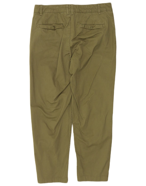 Fat Face Pantalon Chino Fuselé Femme UK 10 Small W30 L25 Coton Vert
