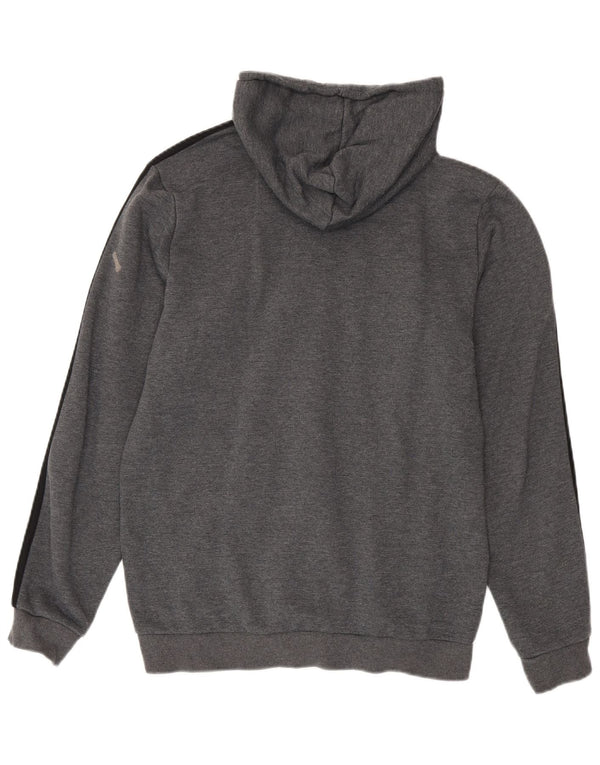 Adidas Pull à capuche zippé pour femme UK 14 Coton gris moyen