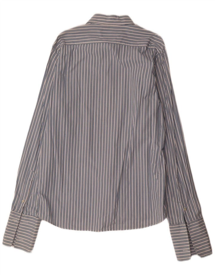 Jack Wills Chemise formelle pour homme XL en coton rayé bleu