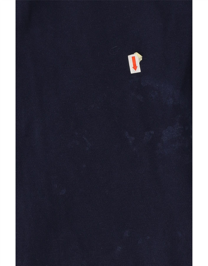 RALPH LAUREN Polo à manches longues pour femme UK 12 Bleu marine moyen Coton