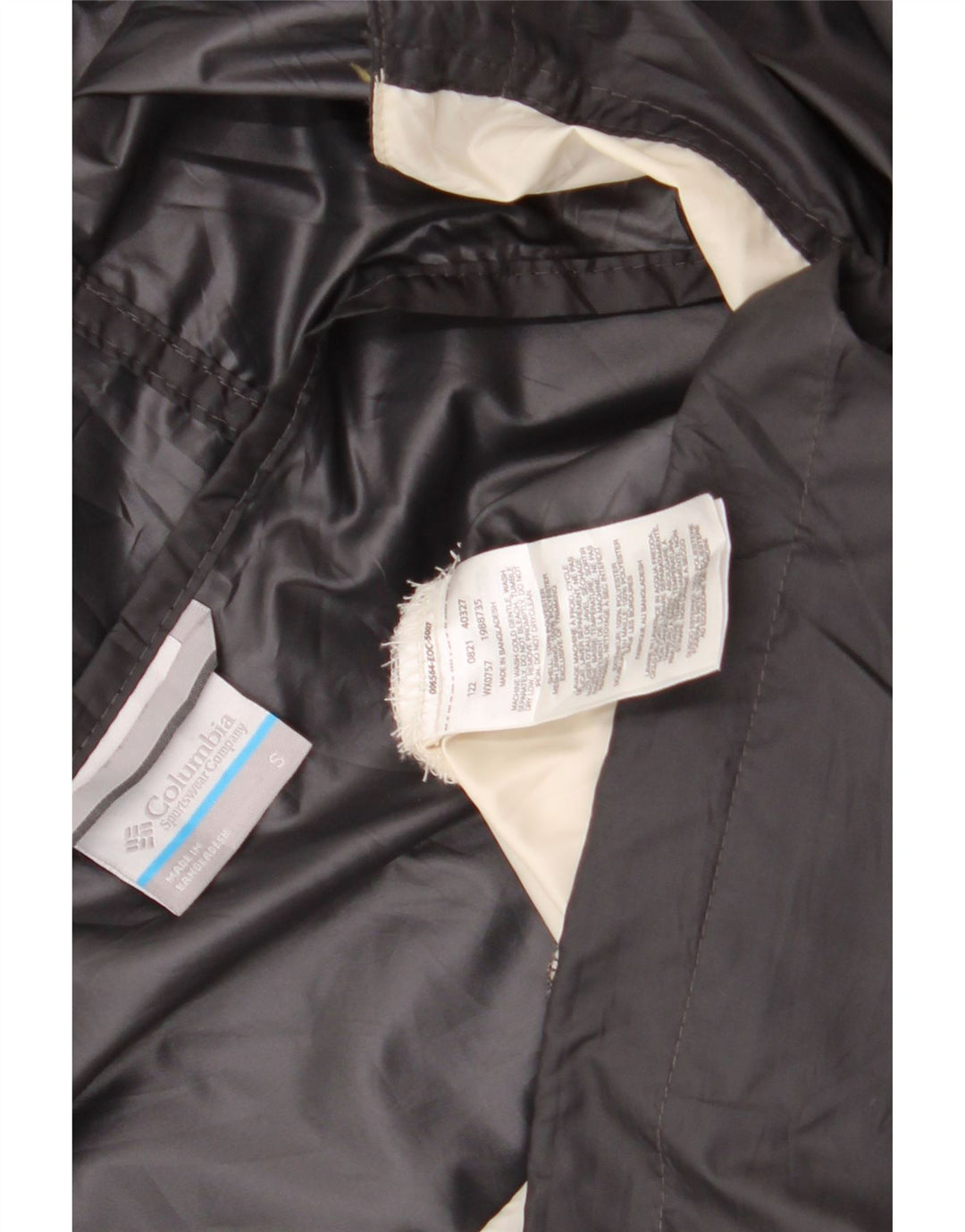 Columbia Veste de pluie à capuche pour homme UK 36 Small Blanc Colorblock Polyester