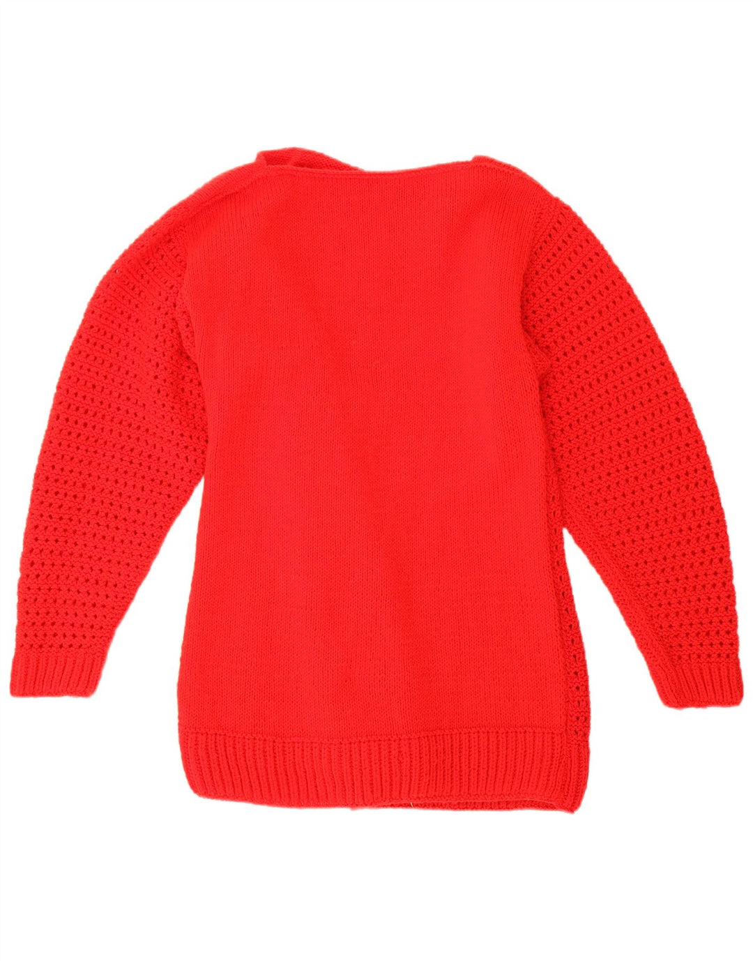 vintage Mens Boat Neck Jumper Pull UK 12 Rouge Moyen