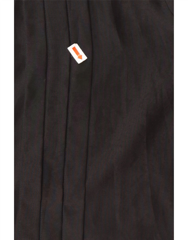 VINTAGE Chemisier Femme IT 46 Large Noir Polyester
