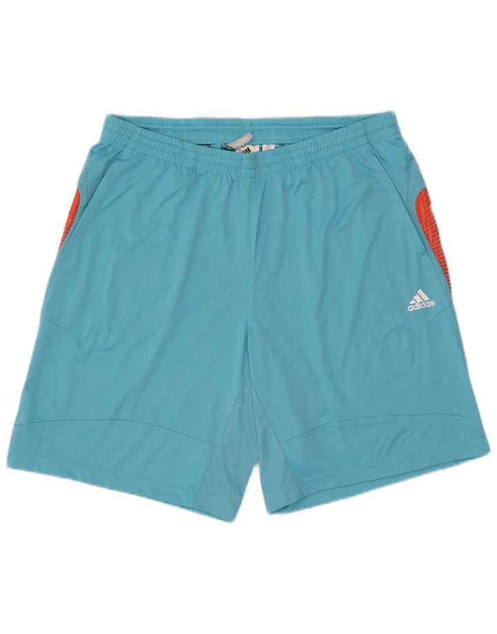 Adidas Hommes Climacool Sport Shorts XL Bleu Colorblock Polyester