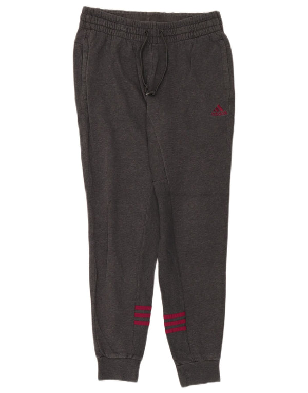 Adidas Pantalon de survêtement pour femme Joggers UK 8/10 Petit Gris Coton