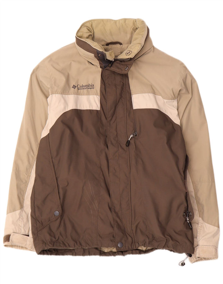 Columbia Veste de pluie Interchange pour homme UK 38 Marron moyen Nylon colour block