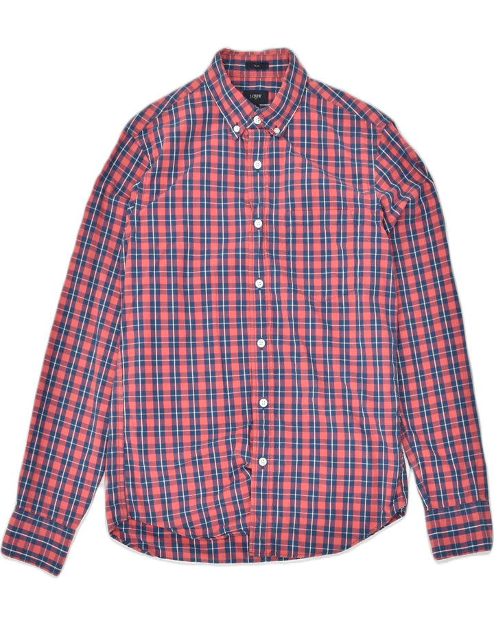 J. CREW Mens Shirt Small Red Check Cotton | Vintage J. Crew | Thrift | Second-Hand J. Crew | Used Clothing | Messina Hembry 