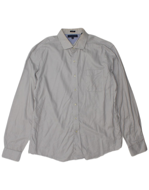 Tommy Hilfiger Chemise slim fit pour homme Taille 17 XL Gris