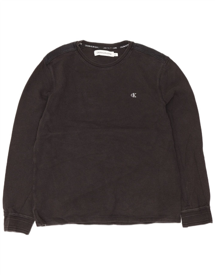 Calvin Klein Jeans Haut à manches longues pour homme en coton noir Taille L