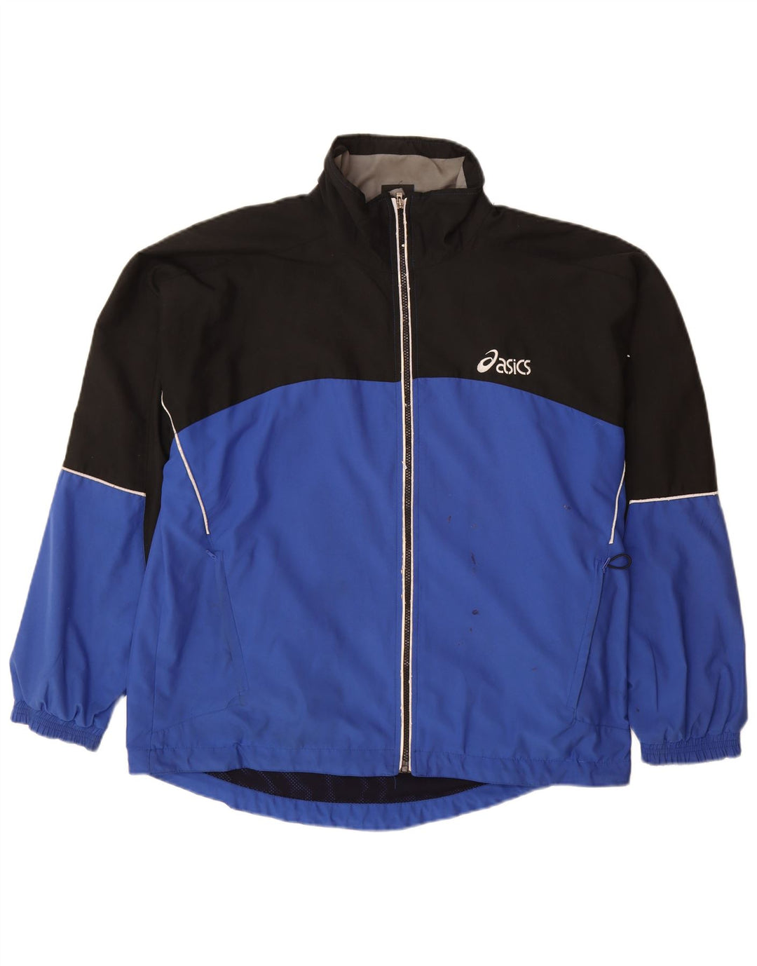 ASICS Veste de survêtement pour homme XL Bleu Colorblock Polyester