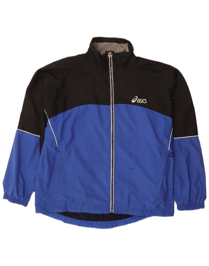 ASICS Veste de survêtement pour homme XL Bleu Colorblock Polyester