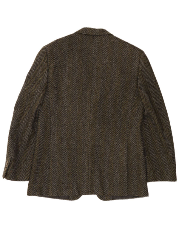 Pierre Cardin Veste blazer à 2 boutons pour homme UK 38 Kaki moyen à chevrons