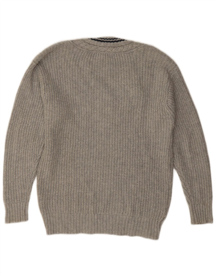 American Eagle Pull col V pour homme Petit gris Coton
