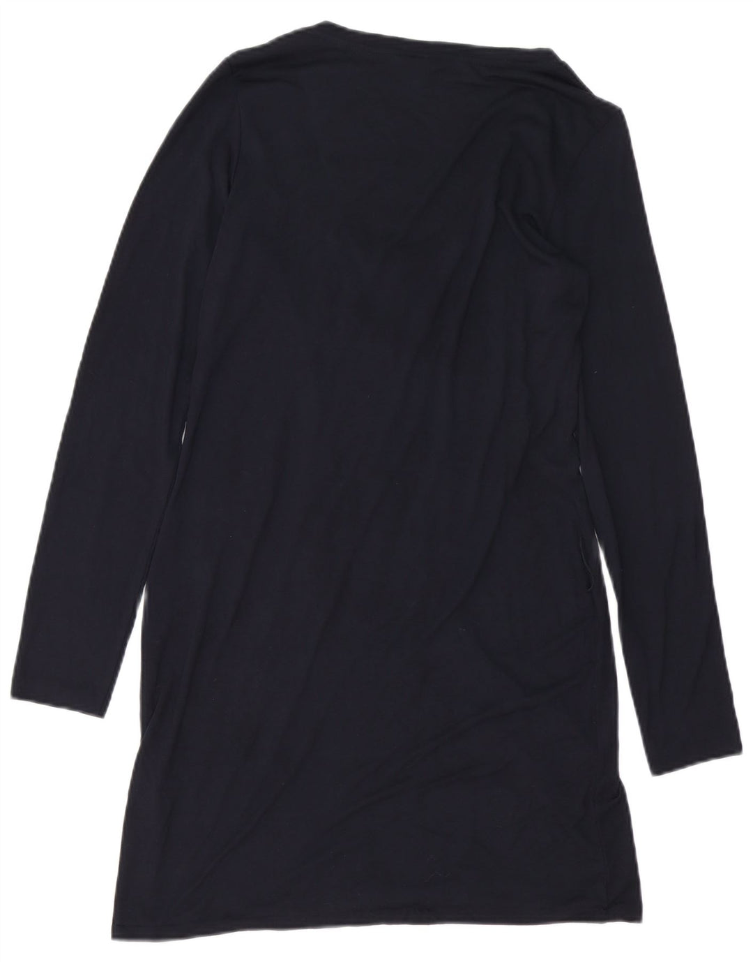 BENETTON Robe droite à manches longues pour femme UK 14 Bleu marine moyen