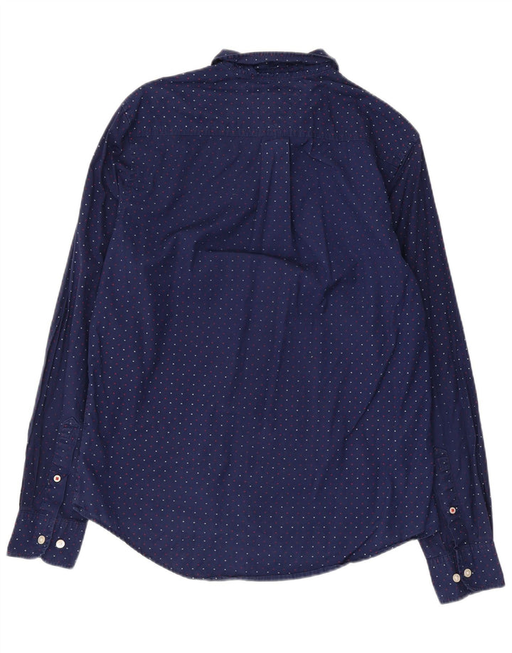 Tommy Hilfiger Chemise Graphique Homme Petit Bleu Marine Coton