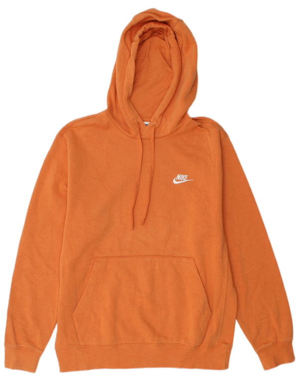 Nike Pull à capuche pour homme Petit coton orange