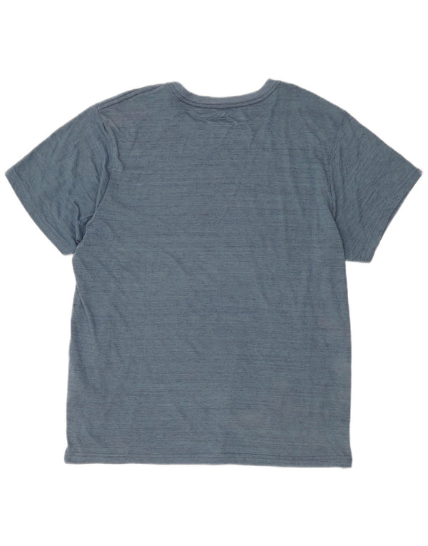 Hurley T-Shirt Graphique Homme Top XL Bleu Polyester