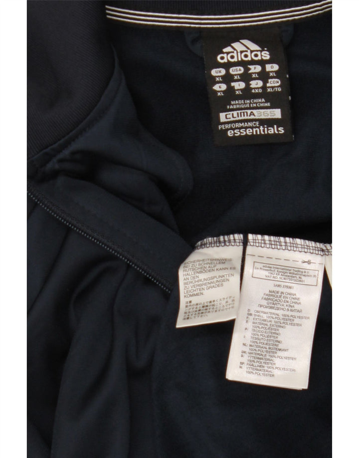 ADIDAS Hommes Climalite Survêtement Top Veste XL Bleu Marine Polyester
